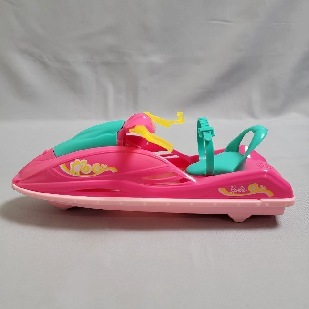 Barbie Camping Fun On The Go Jet Ski Water Craft Accessory 2014 Mattel Pink